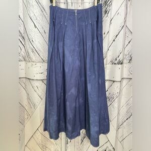 Vintage 90s Express Blue Bleach Spot Maxi Skirt Full 11/12